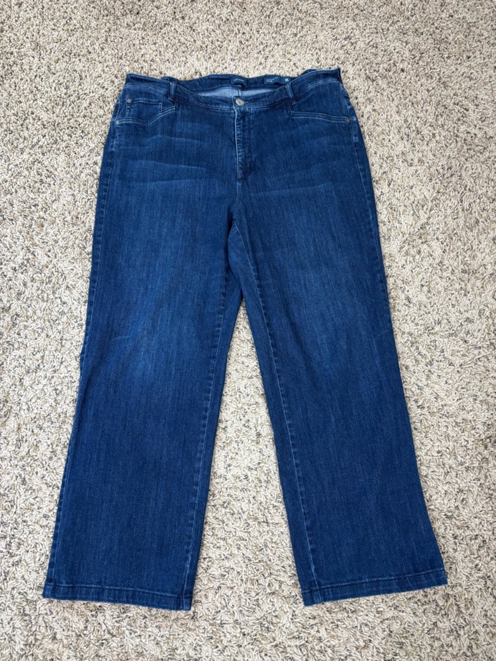 J Jill Jeans Womens 18W Smooth Fit Full Leg Stretch Denim in Blue